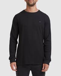 RVCA Motors Waffle Long Sleeve Tee Black
