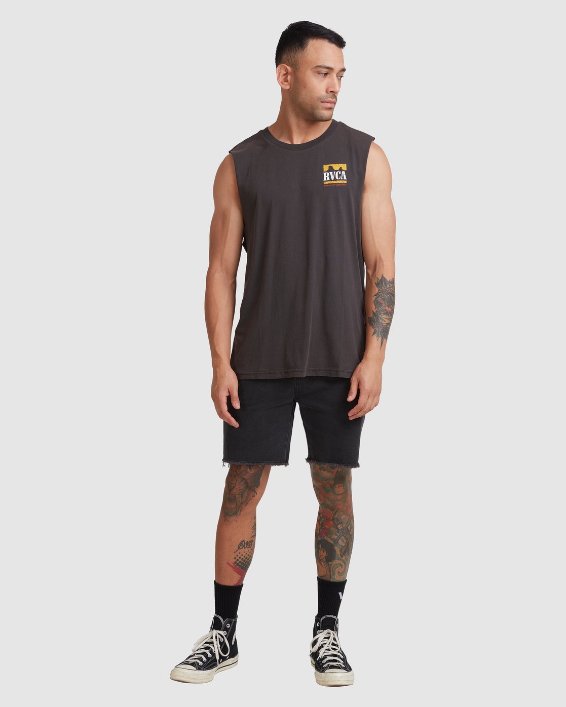 RVCA PACKETS MUSCLE Washed black