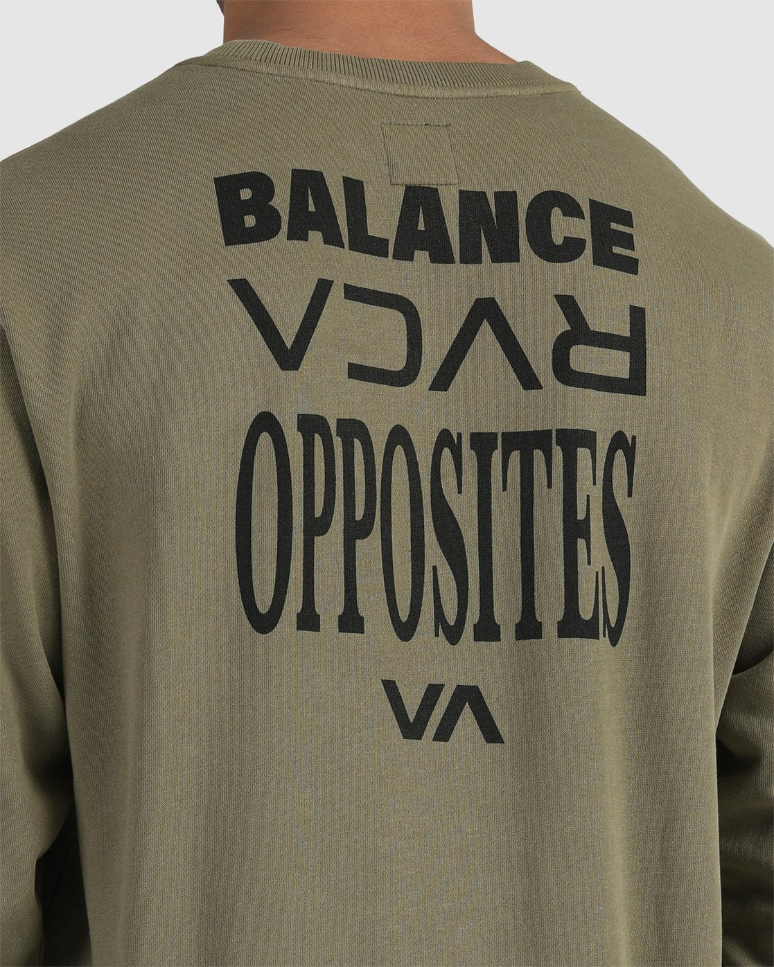 RVCA Prize Fight Crewneck Sweatshirt DARK OLIVE