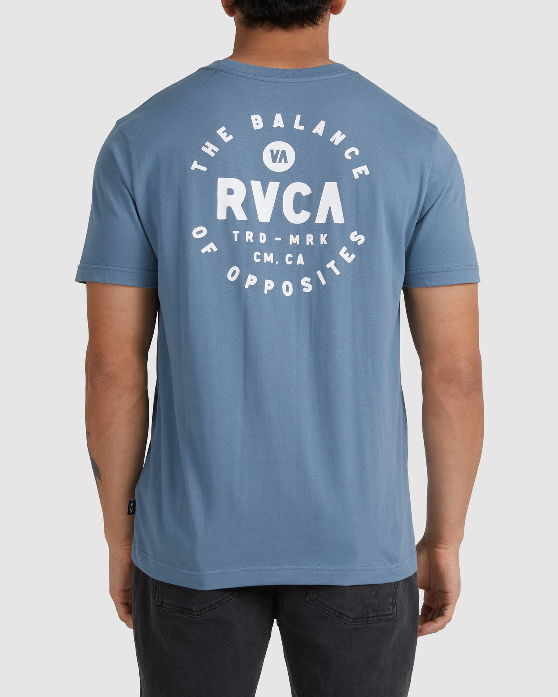RVCA REACH SS TEE BLUE DUST