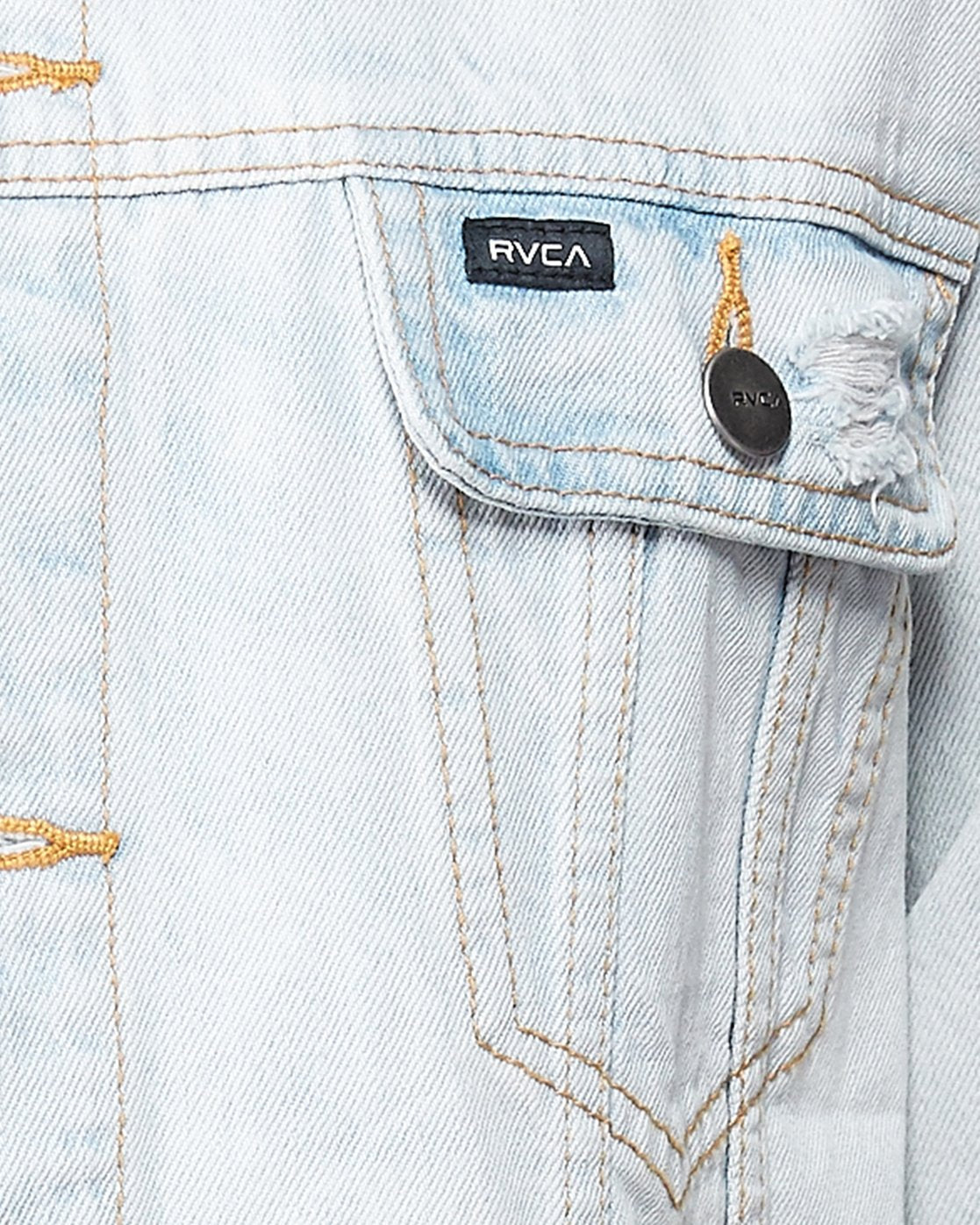 RVCA RVCA DISTRESSED DENIM JACKET Bleachout