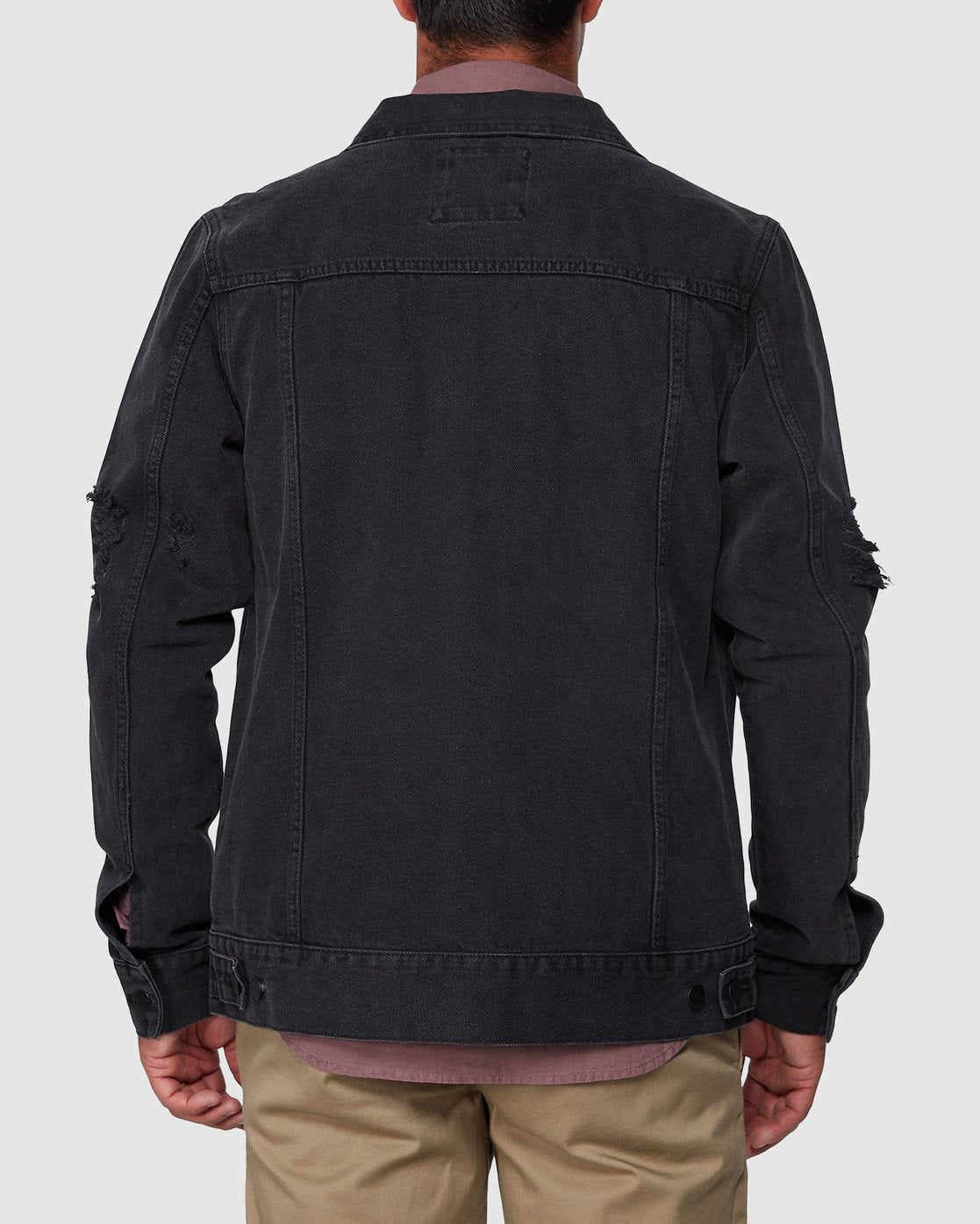 RVCA RVCA DISTRESSED DENIM JACKET Vintage black