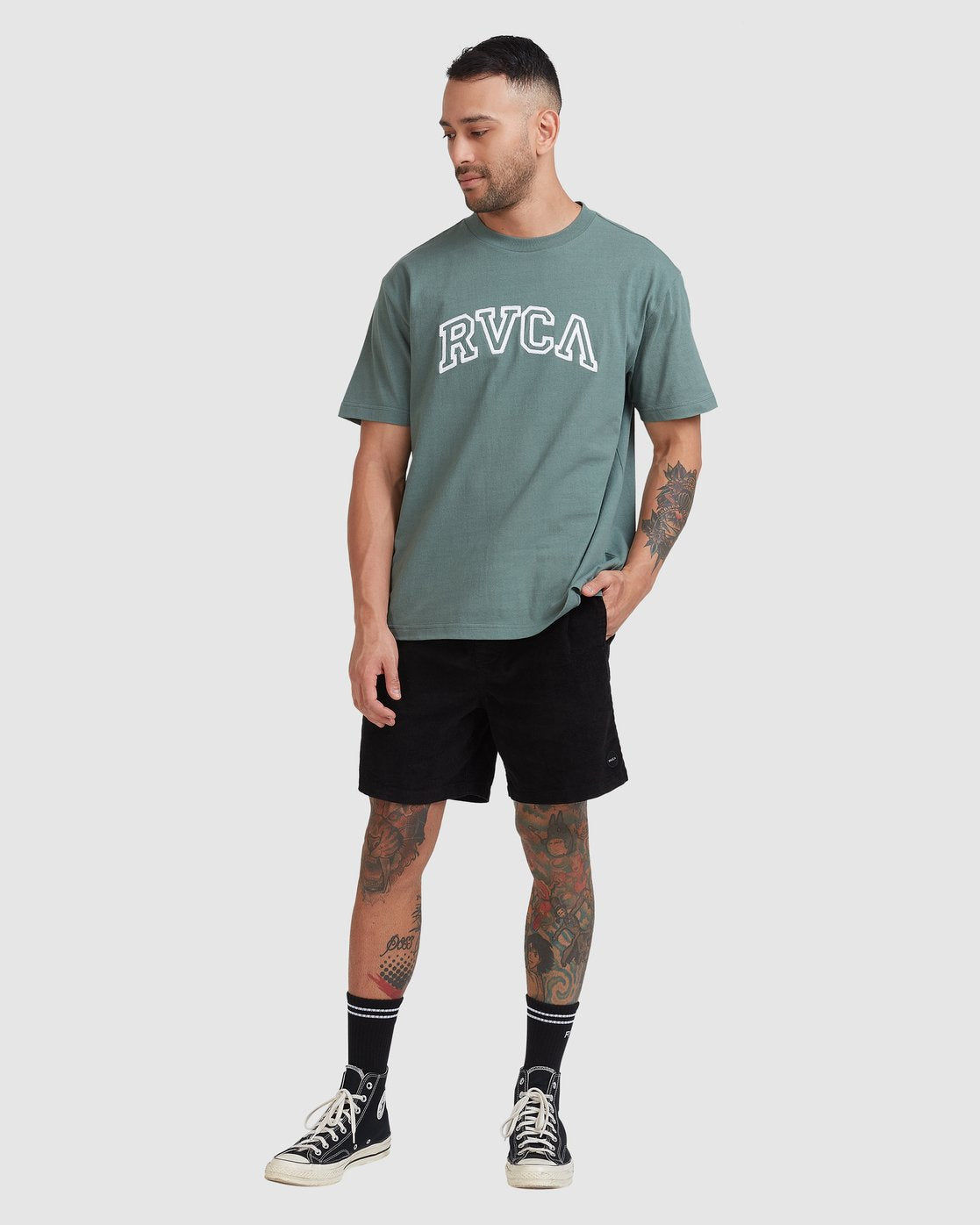 RVCA Rvca Teamster Short Sleeve Tee Balsam green