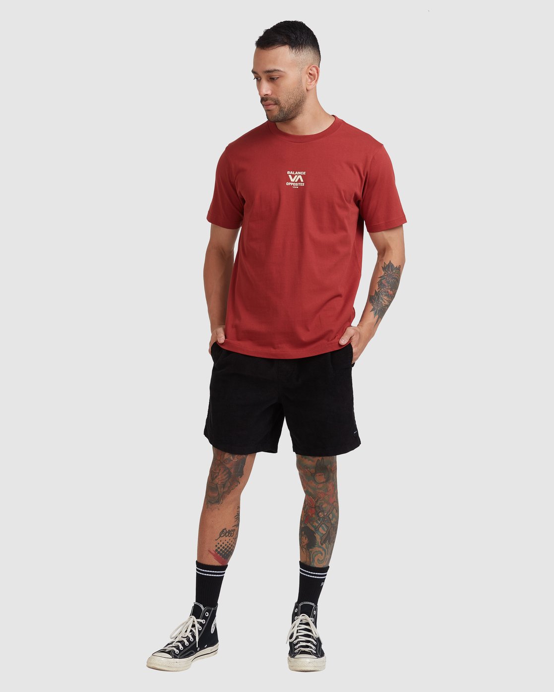 RVCA Rvca Trainer Short Sleeve Tee Rosewood
