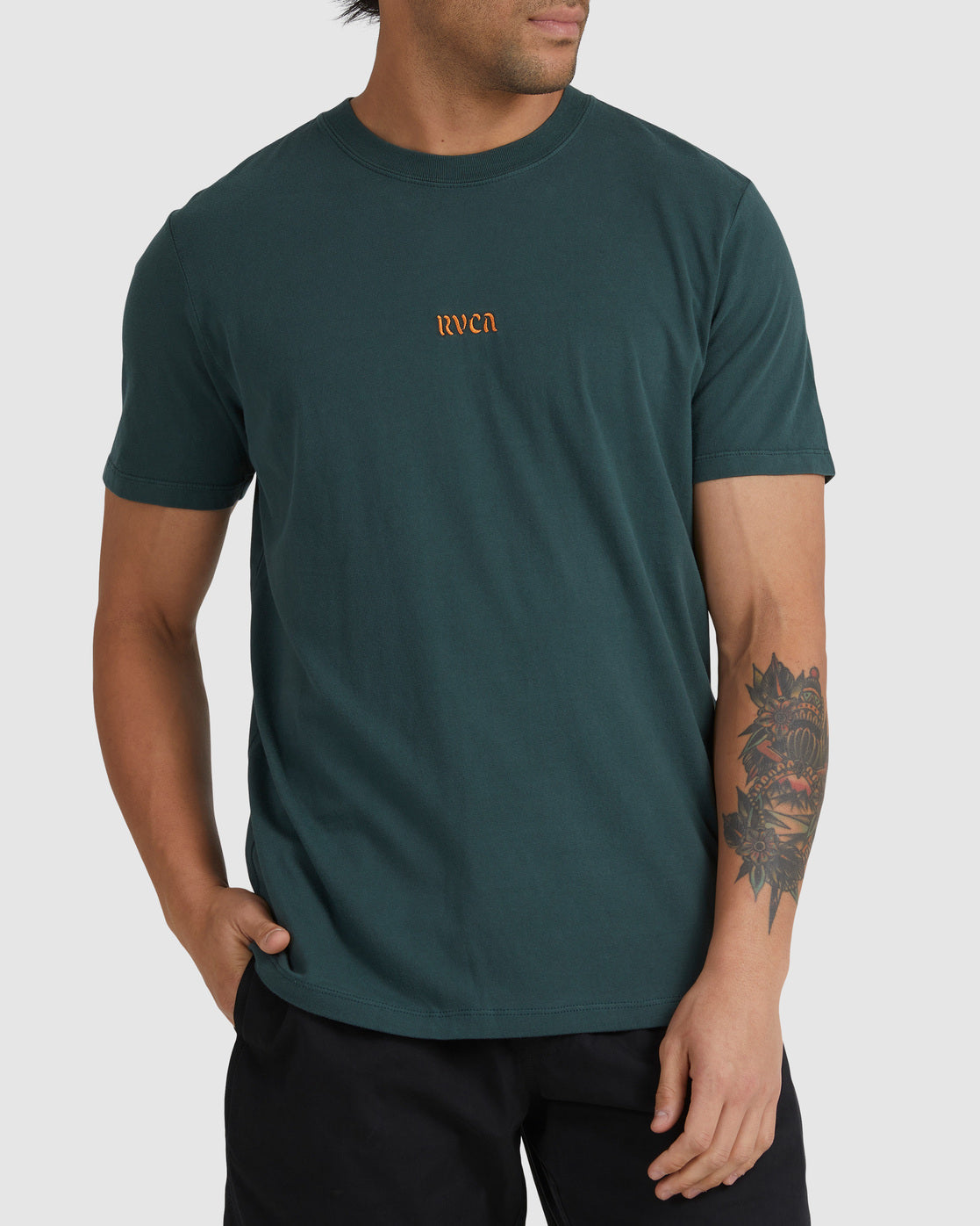 RVCA STRANGE BREW SS TEE HUNTER GREEN