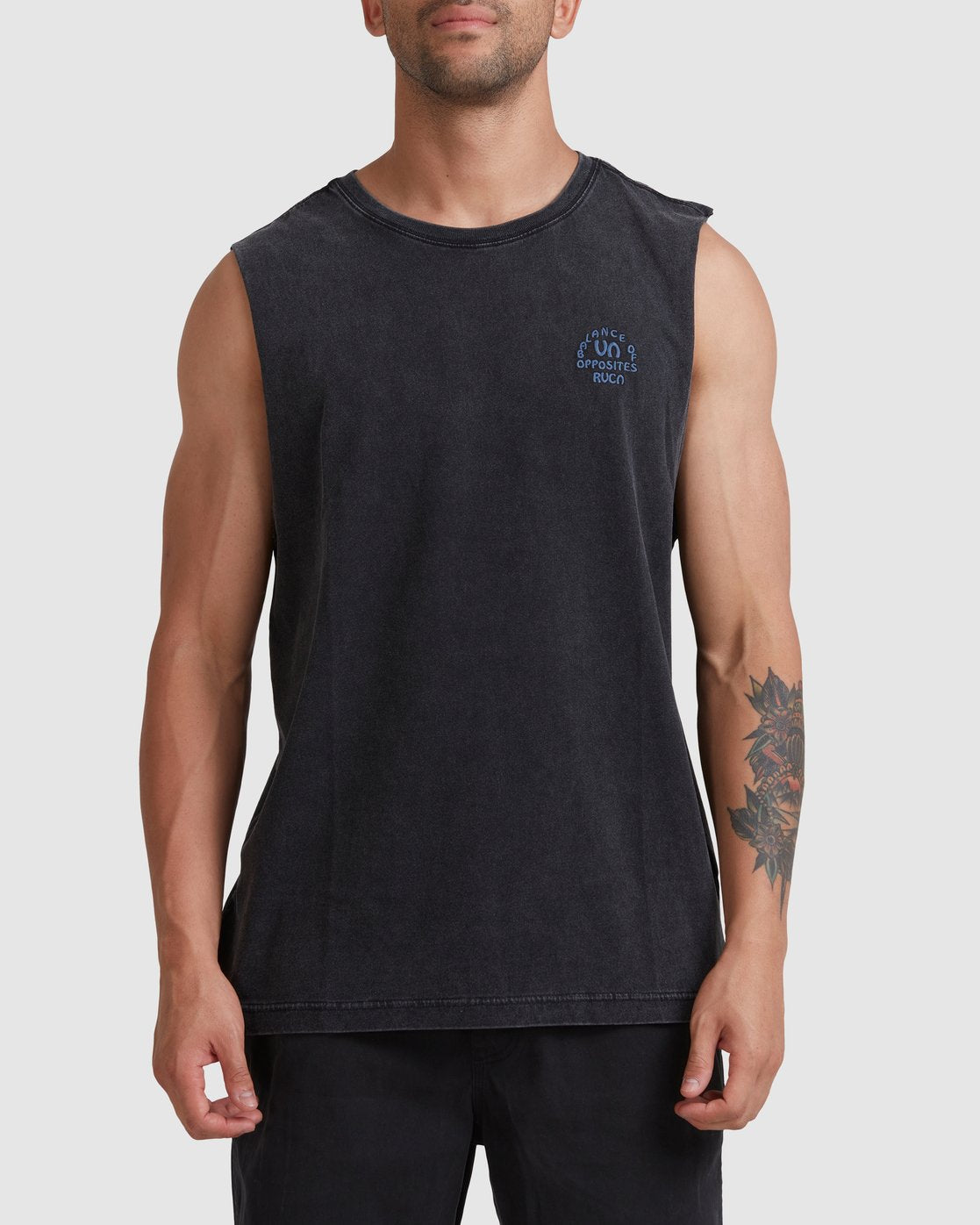 RVCA TEMPLE MUSCLE Washed black