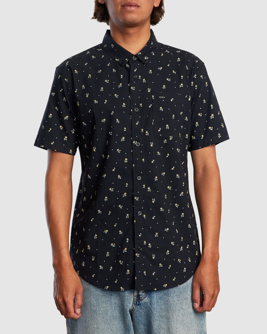RVCA That'll Do Slim Fit Short Sleeve Shirt RVCA BLACK
