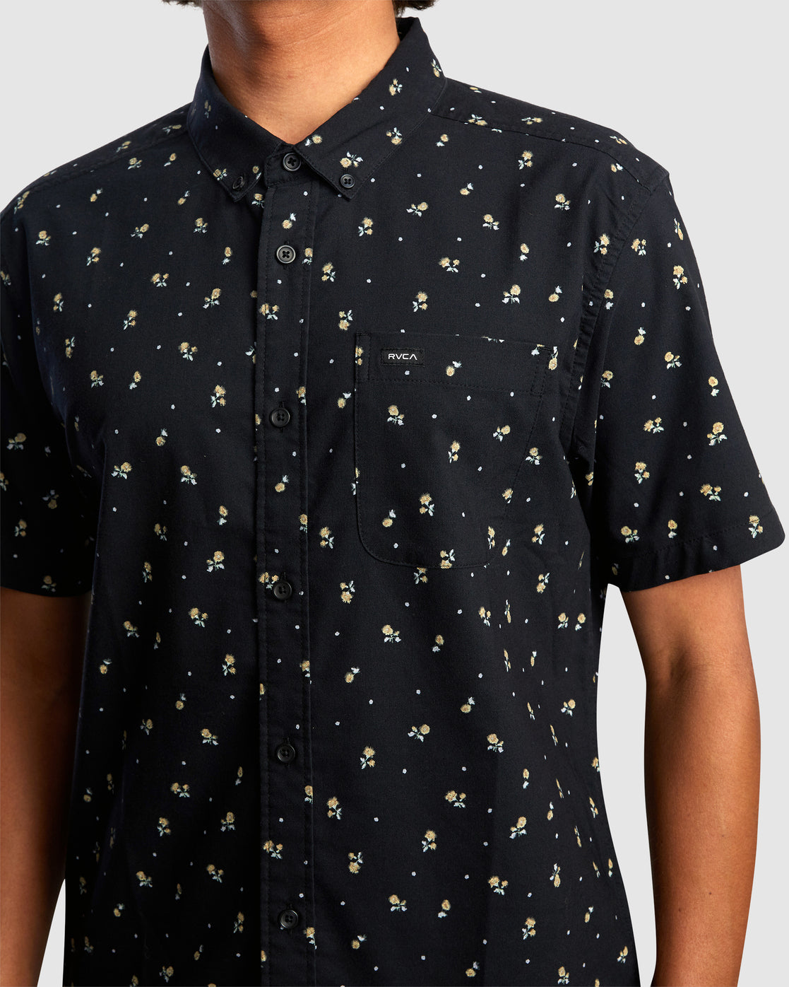 RVCA That'll Do Slim Fit Short Sleeve Shirt RVCA BLACK