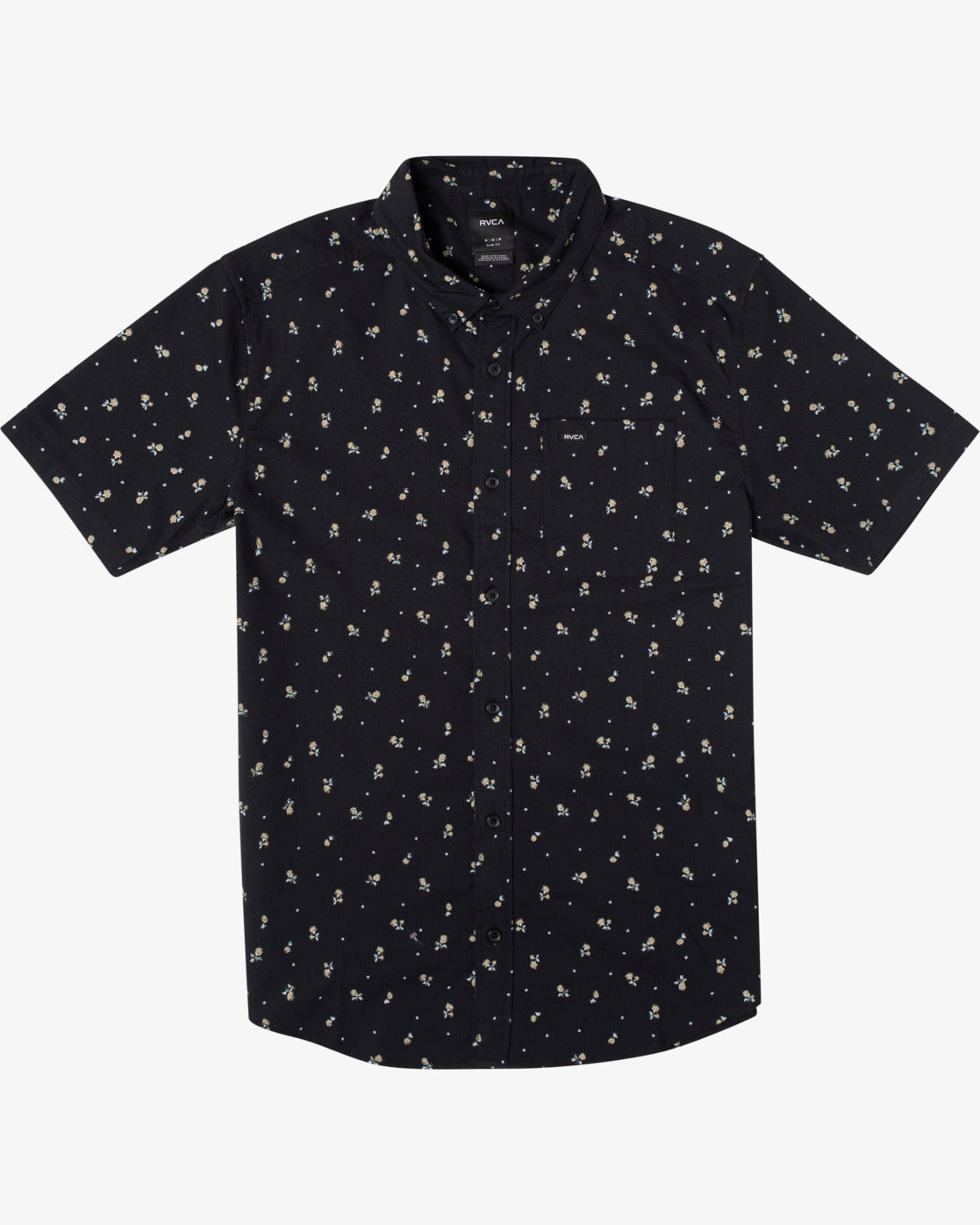 RVCA That'll Do Slim Fit Short Sleeve Shirt RVCA BLACK