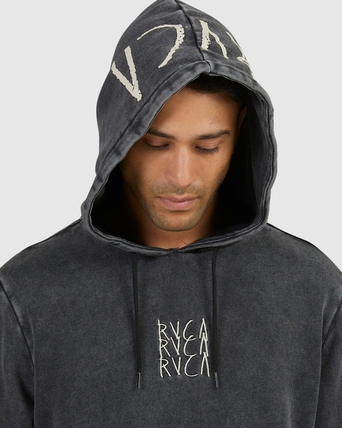 RVCA TRIPLE DECKER HOODIE BLACK