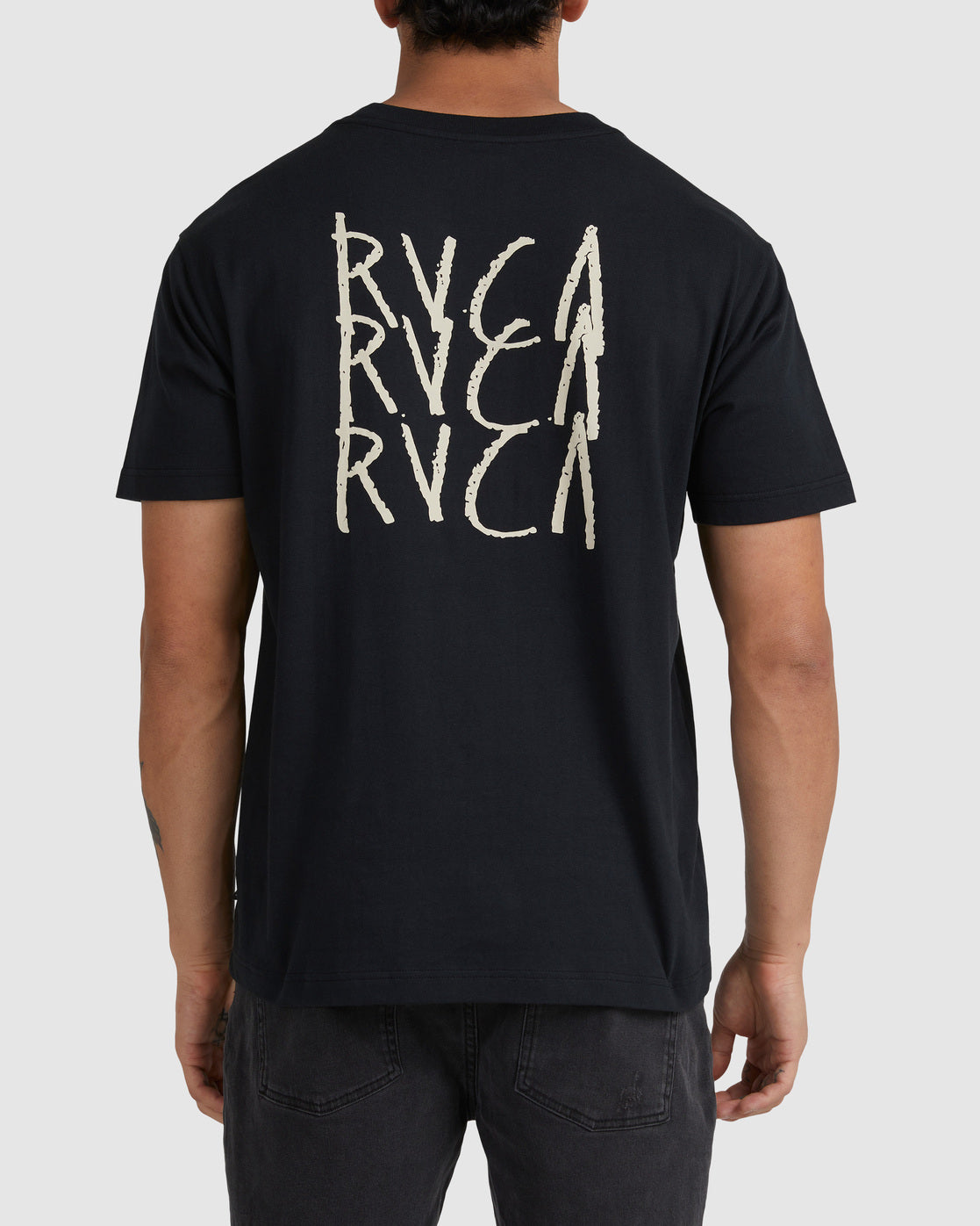RVCA TRIPLE DECKER SS TEE BLACK