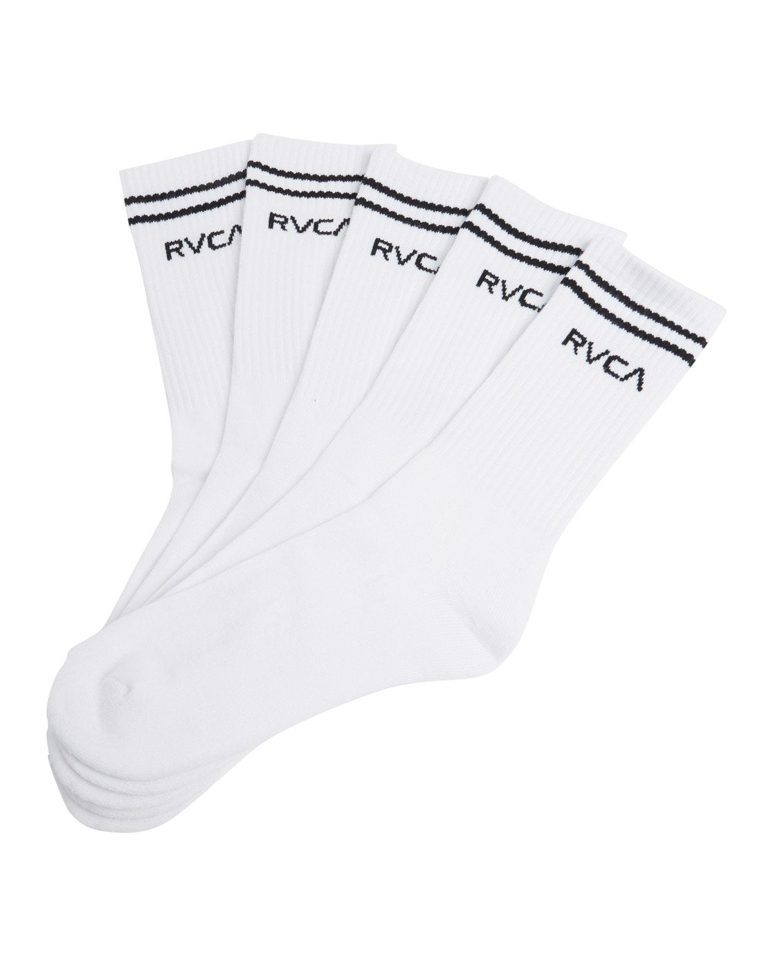 Rvca Union Sock III 5 Pack White