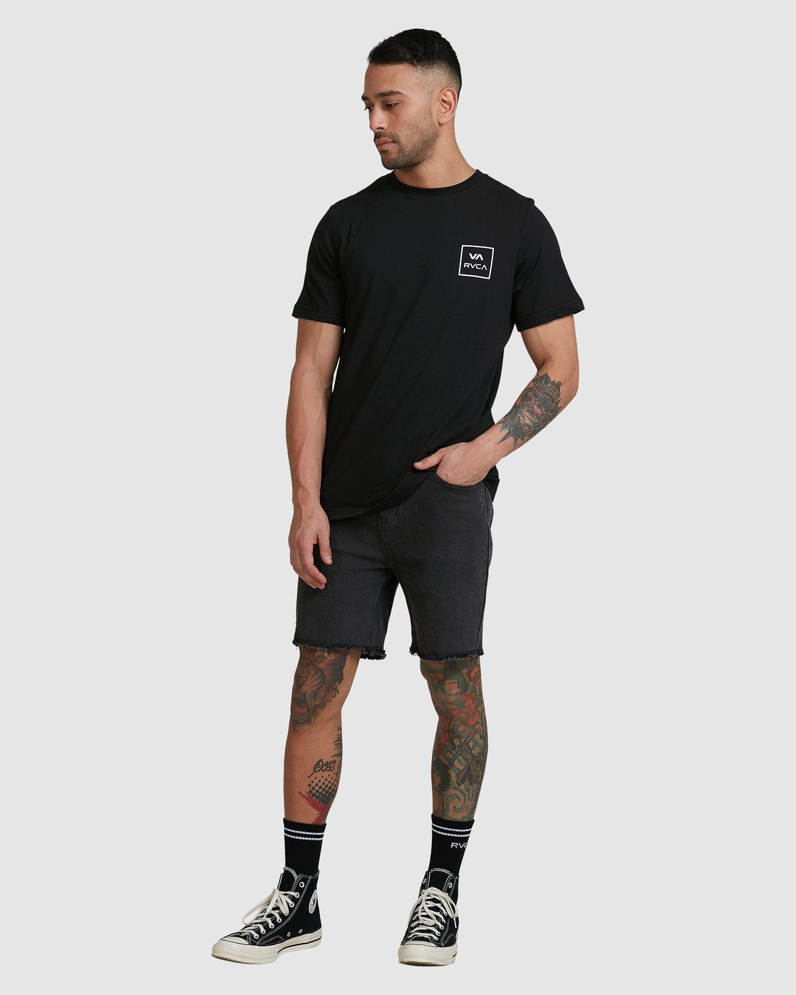 RVCA VA ALL THE WAYS SHORT SLEEVE TEE Black