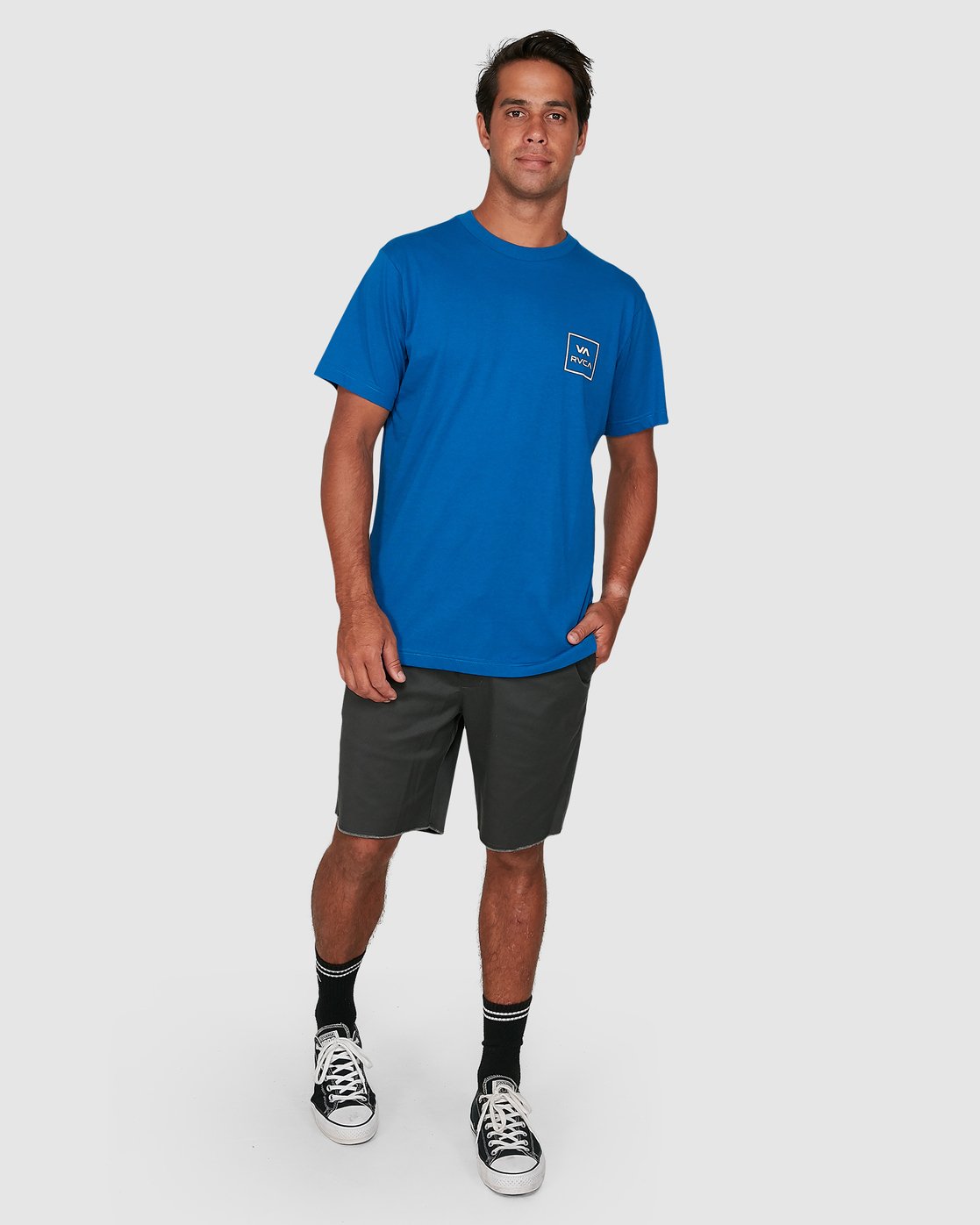 RVCA VA ALL THE WAYS SHORT SLEEVE TEE True blue