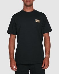 Rvca Vert Liner Short Sleeve Tee Black
