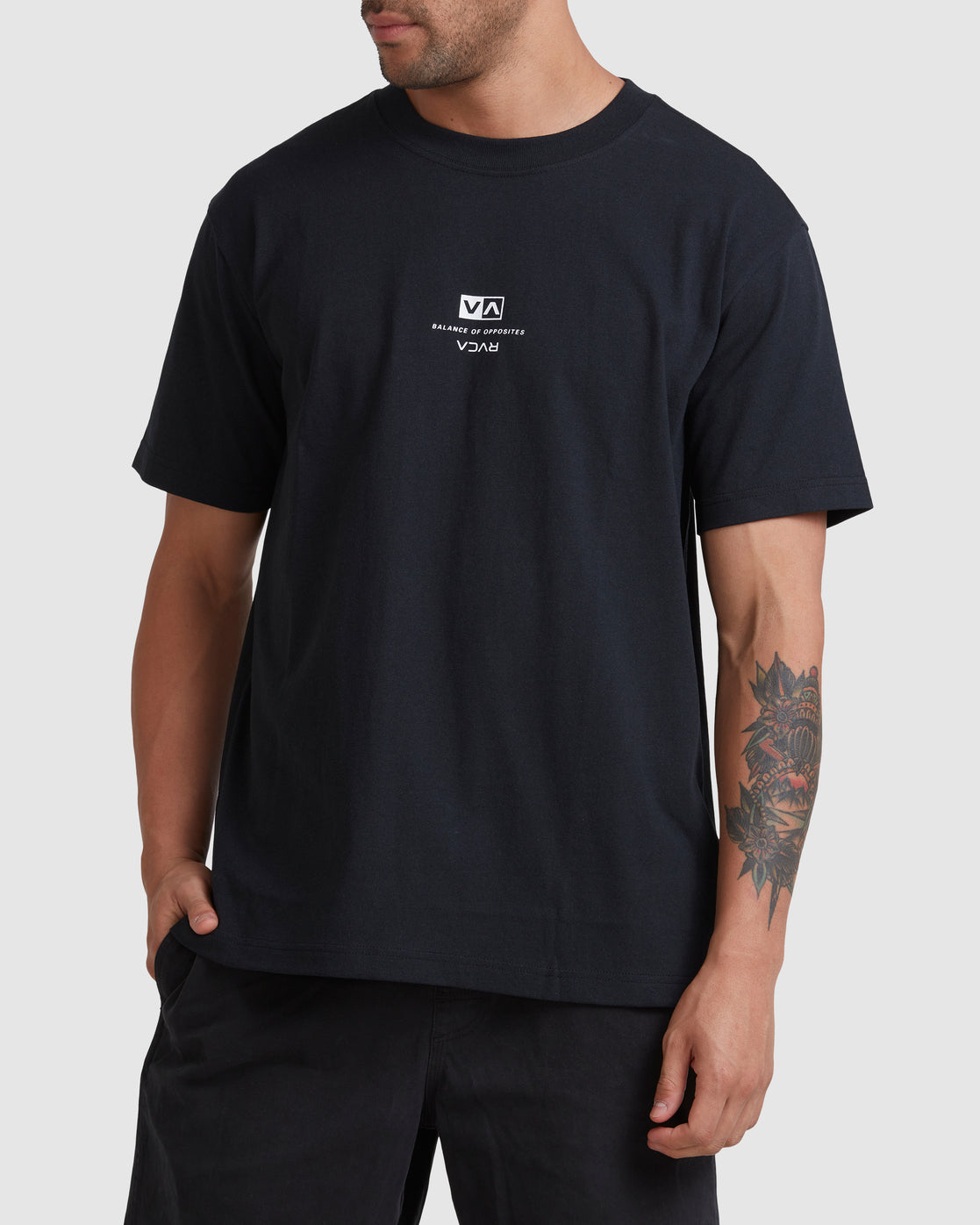 RVCA Vert Organic Short Sleeve Tee BLACK
