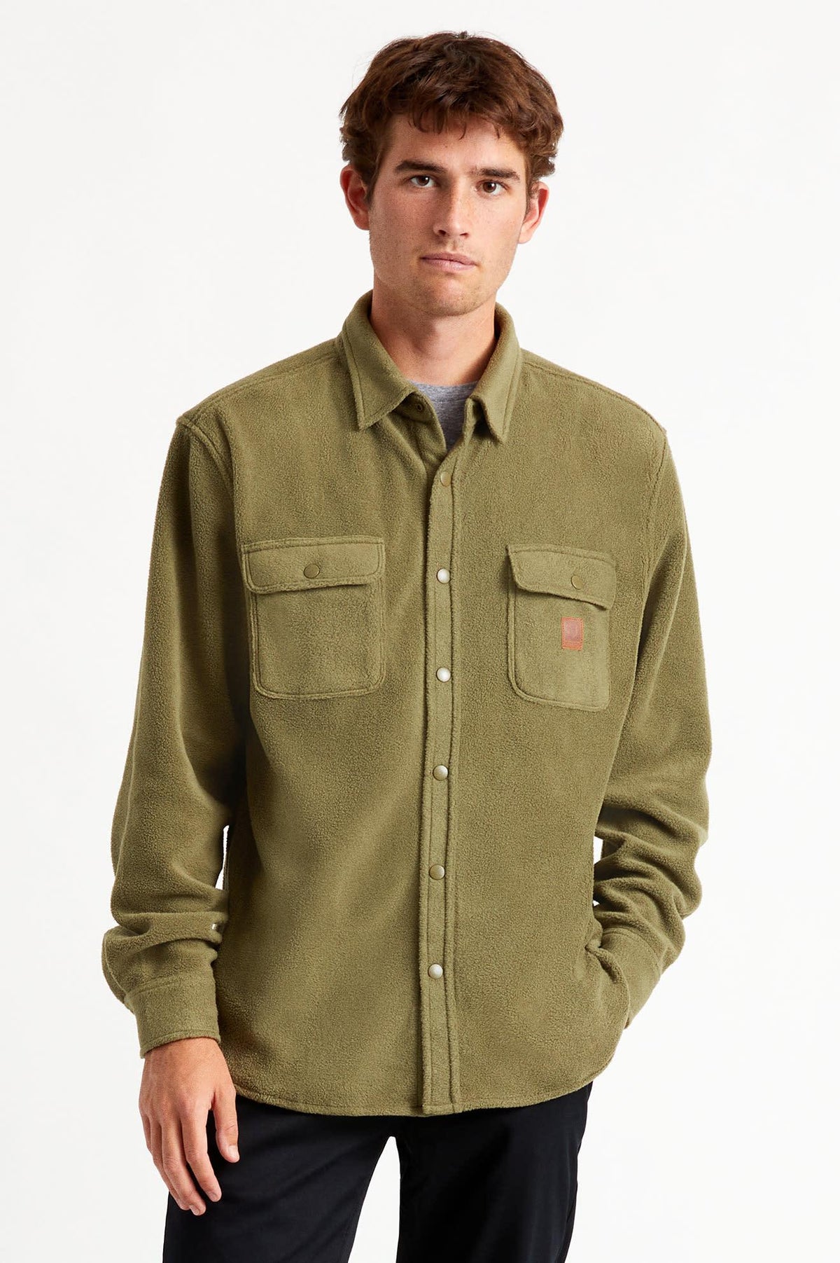 Brixton Bowery L/S Fleece Military olive