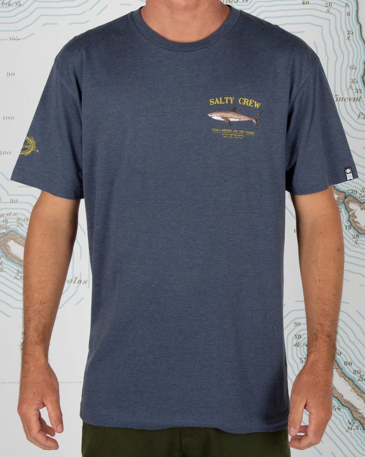 Salty Crew Bruce Tee S/S Black Harbor Blue