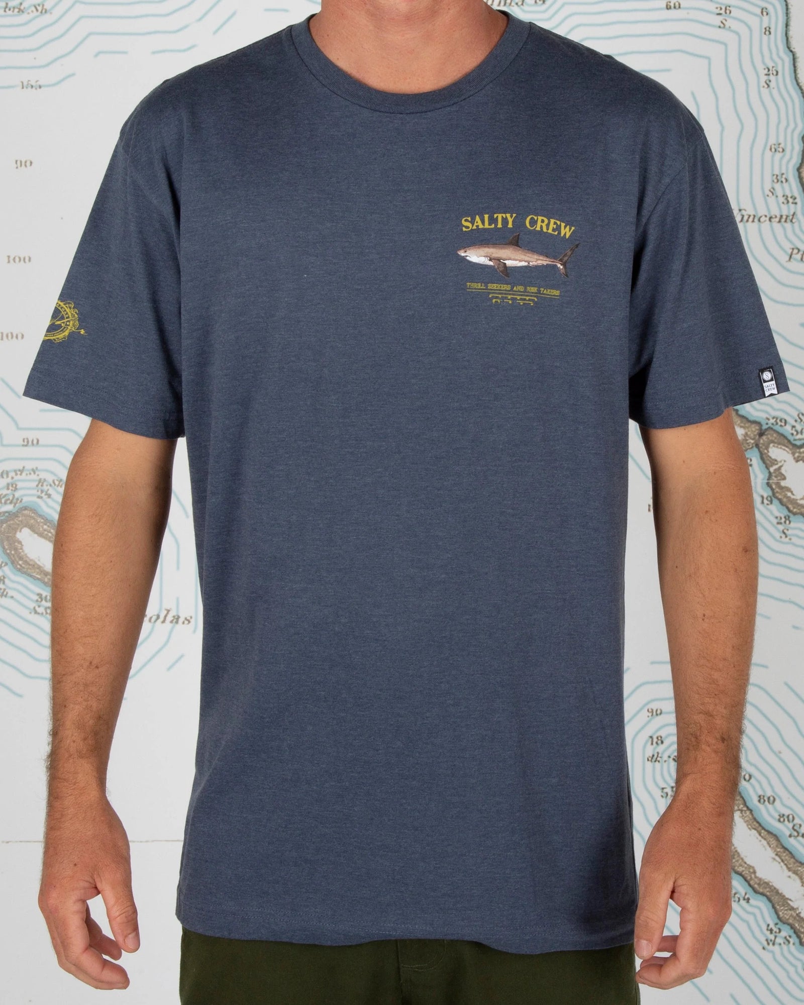 Salty Crew Bruce Tee S/S Black Harbor Blue
