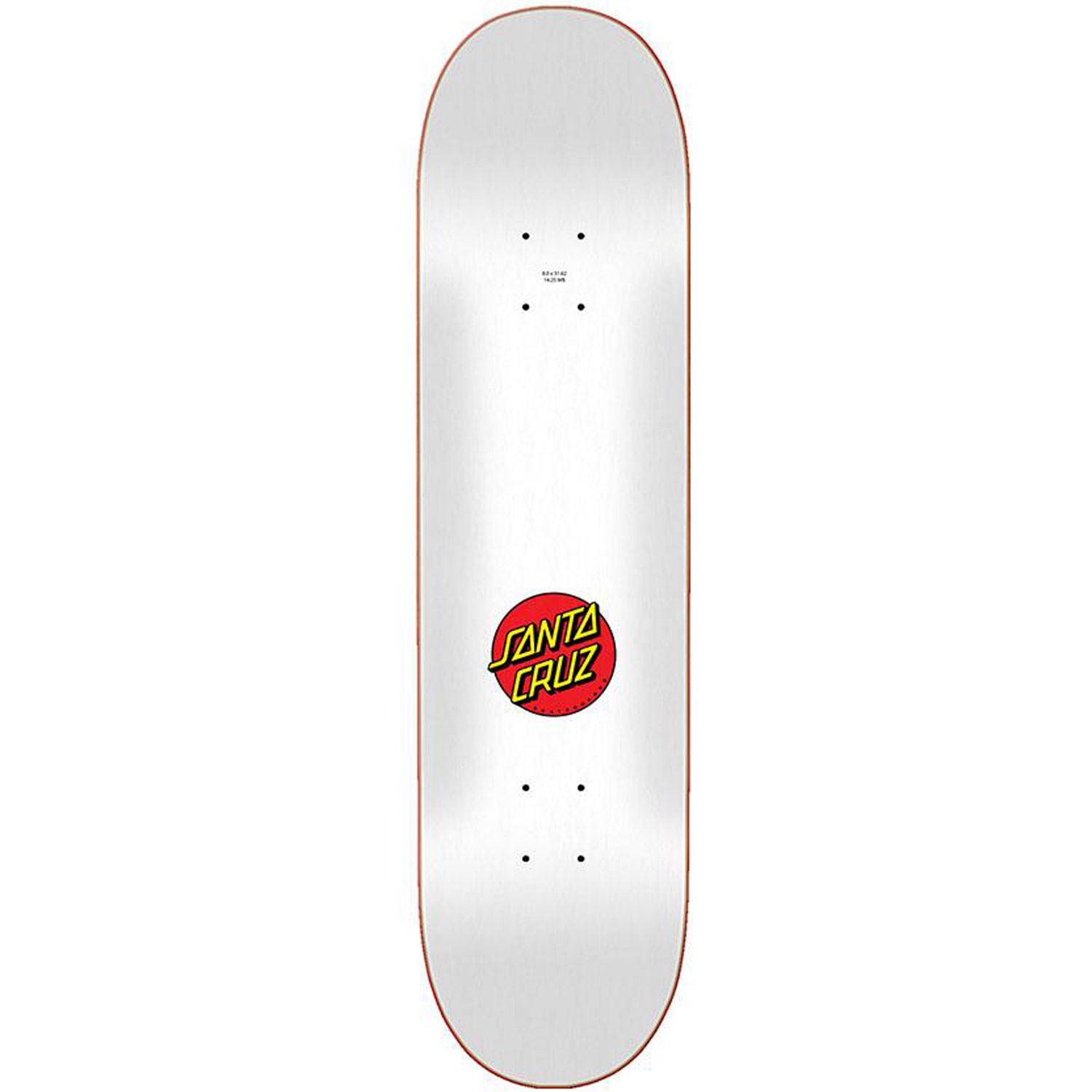 Classic Dot White 8.0" Skateboard Deck