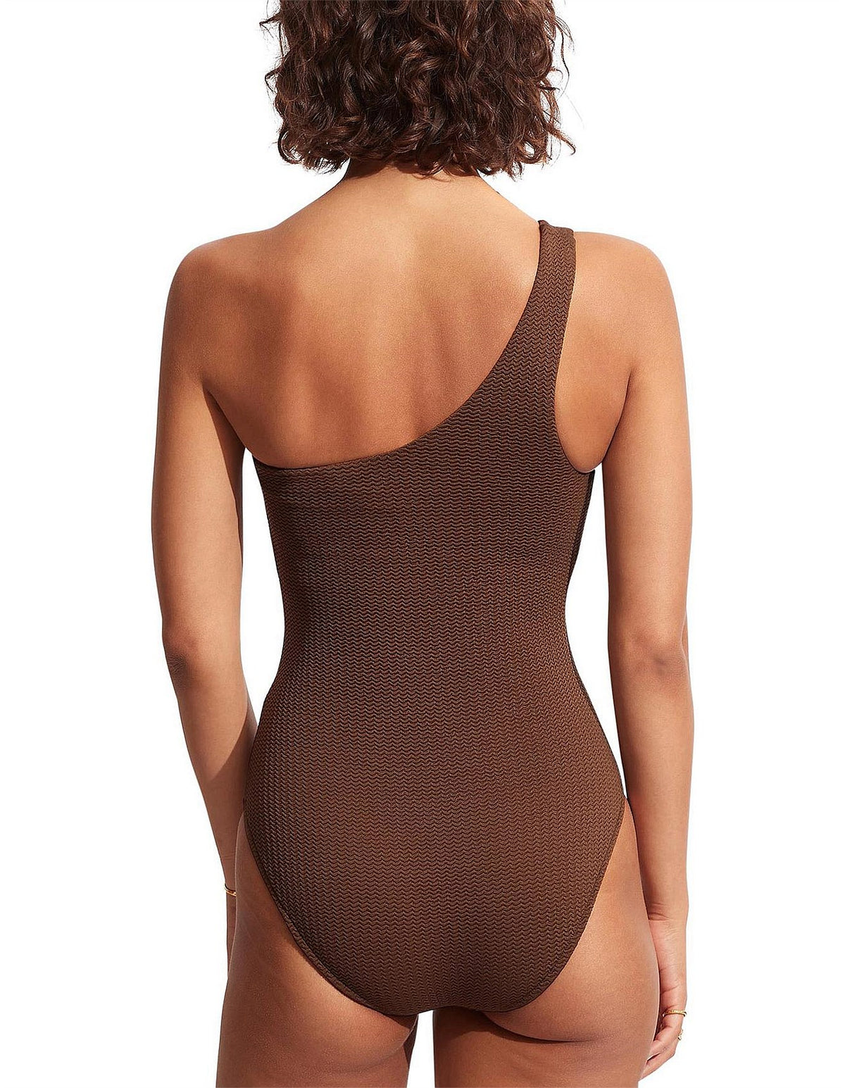Seafolly Sea Dive One Shoulder One Piece Tiramisu