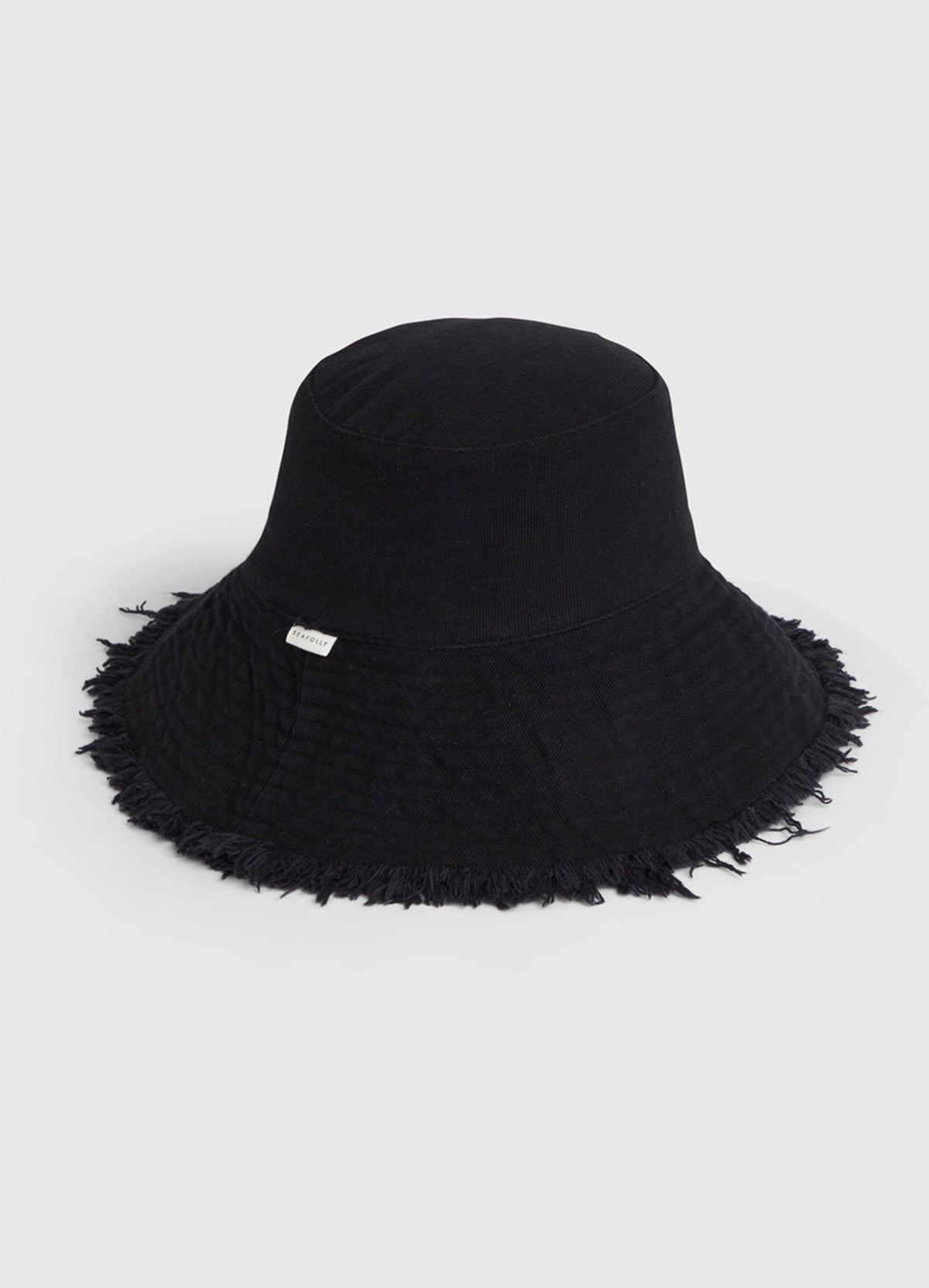 Seafolly Fringe Bucket Hat Black
