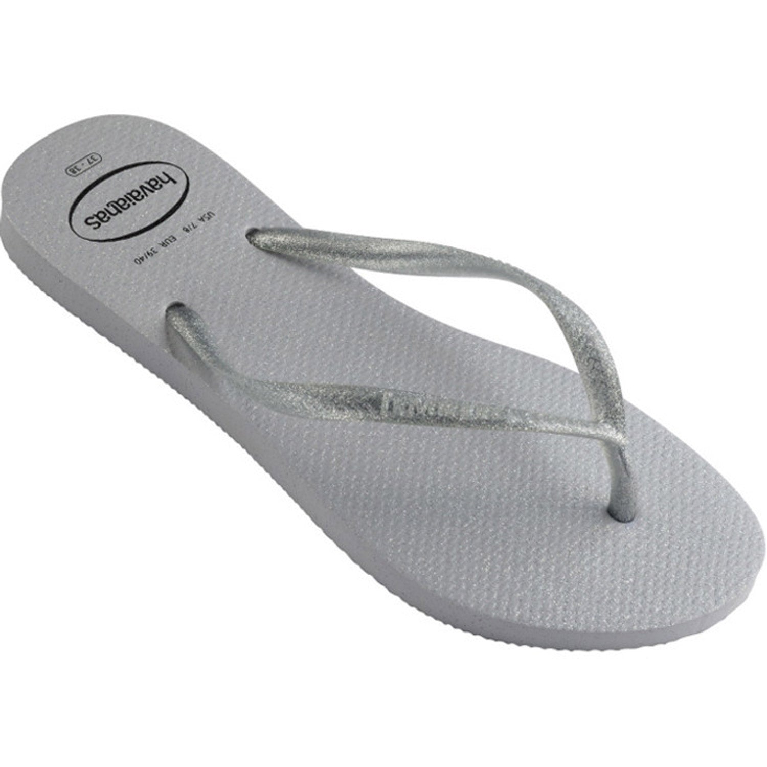 Slim Gloss Thongs Ice Grey