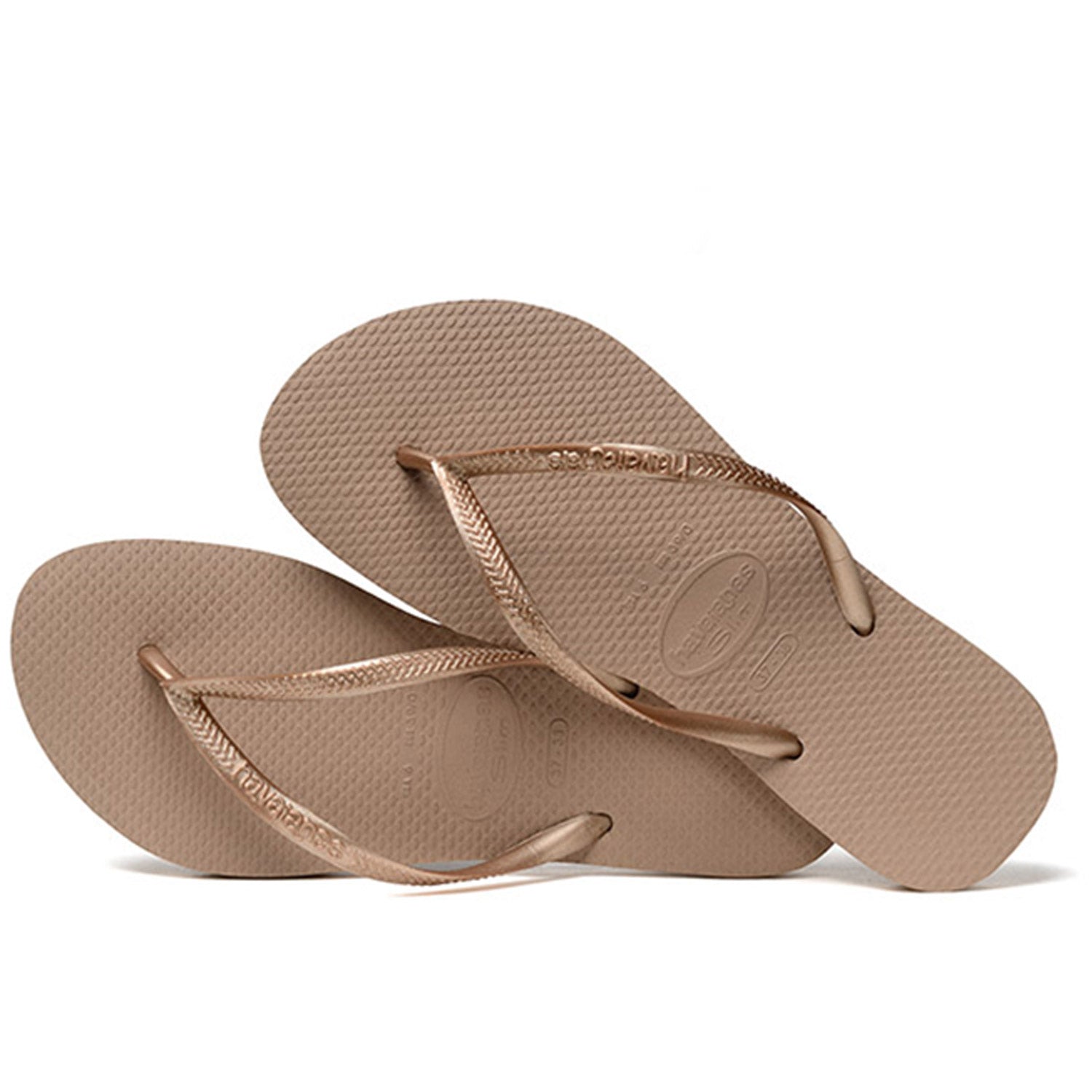 Havaianas Slim Metallic Thongs Rose Gold Auski Australia