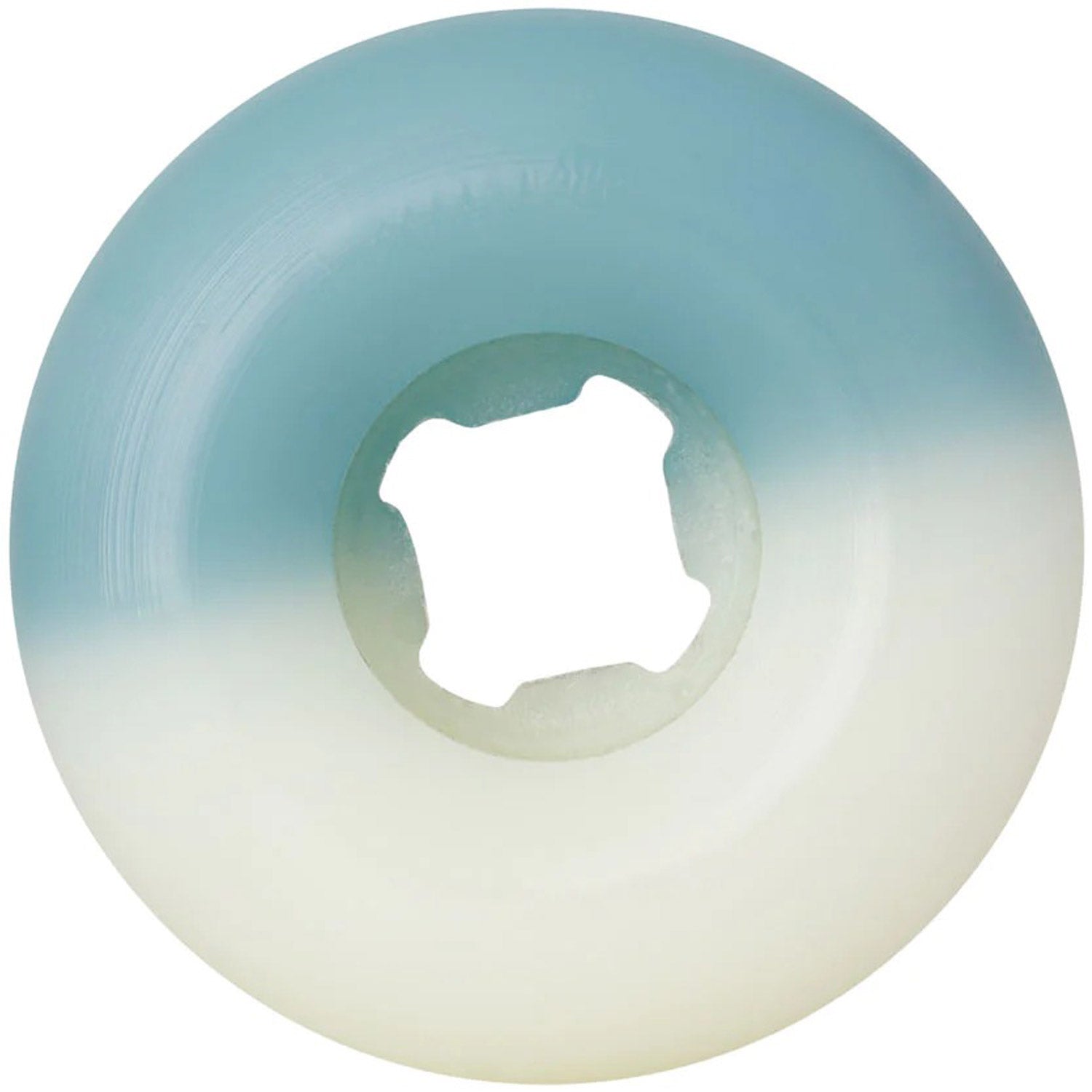 54mm Hairballs 50-50 White Teal 95a Skateboard Wheels