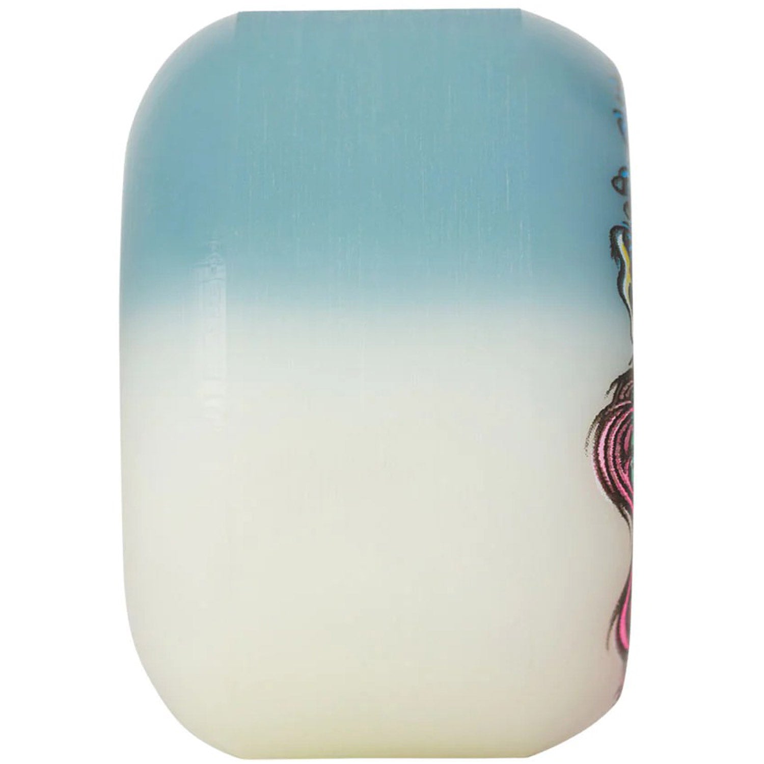 54mm Hairballs 50-50 White Teal 95a Skateboard Wheels