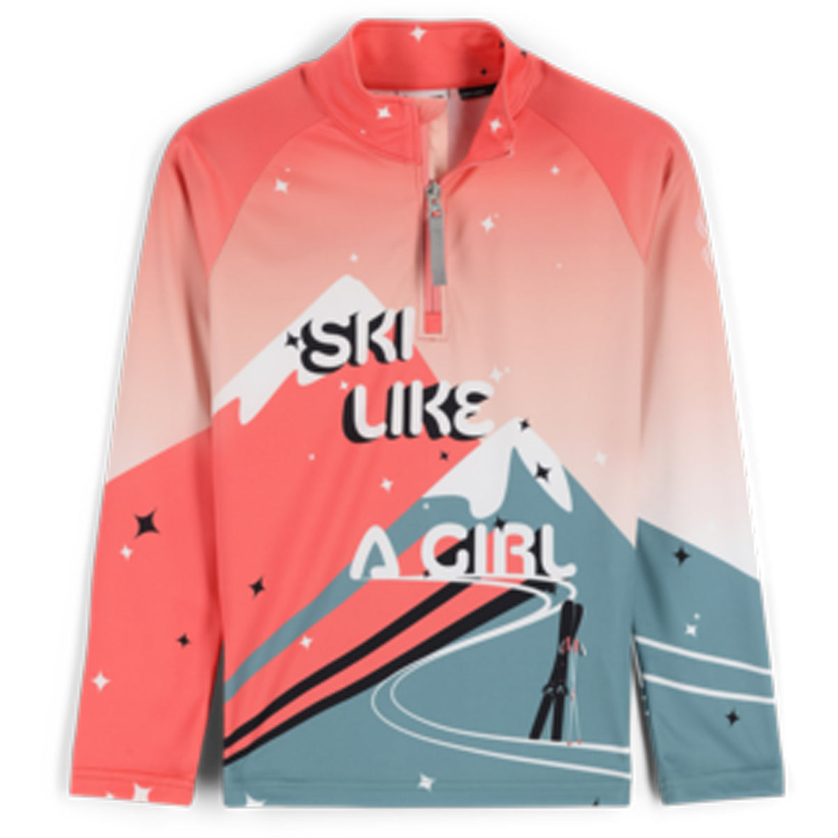 Spyder Surface Half Zip Girls Skivvy Tundra