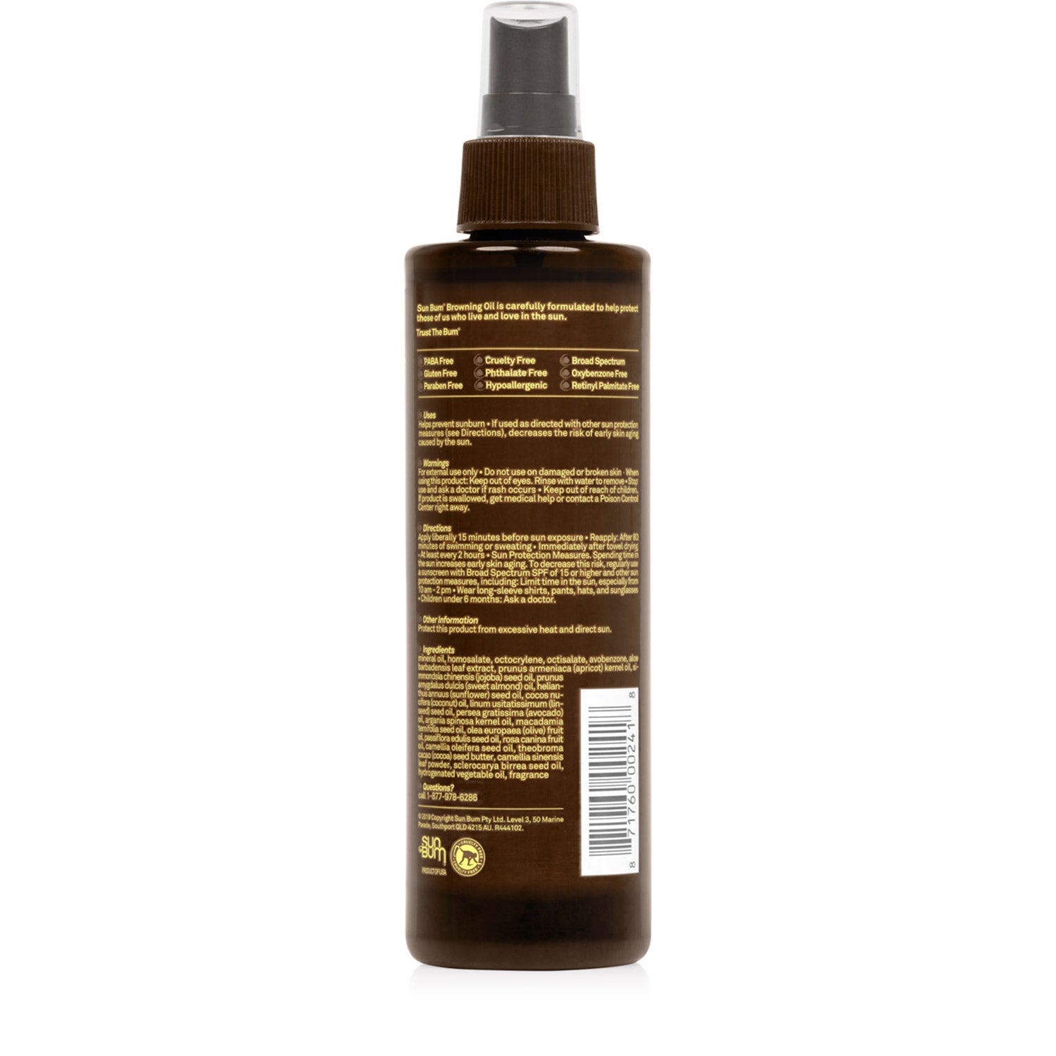 SPF 15 Sunscreen Browning Oil
