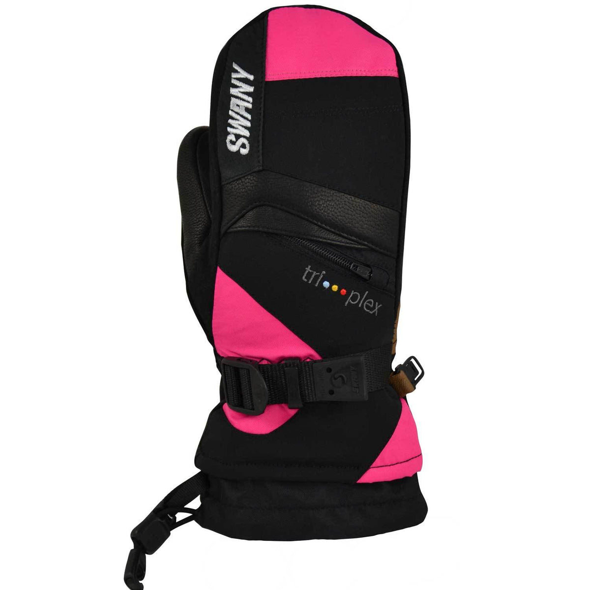 Swany X-Change Junior Ski Mitt 2018 Black /  Magenta 1