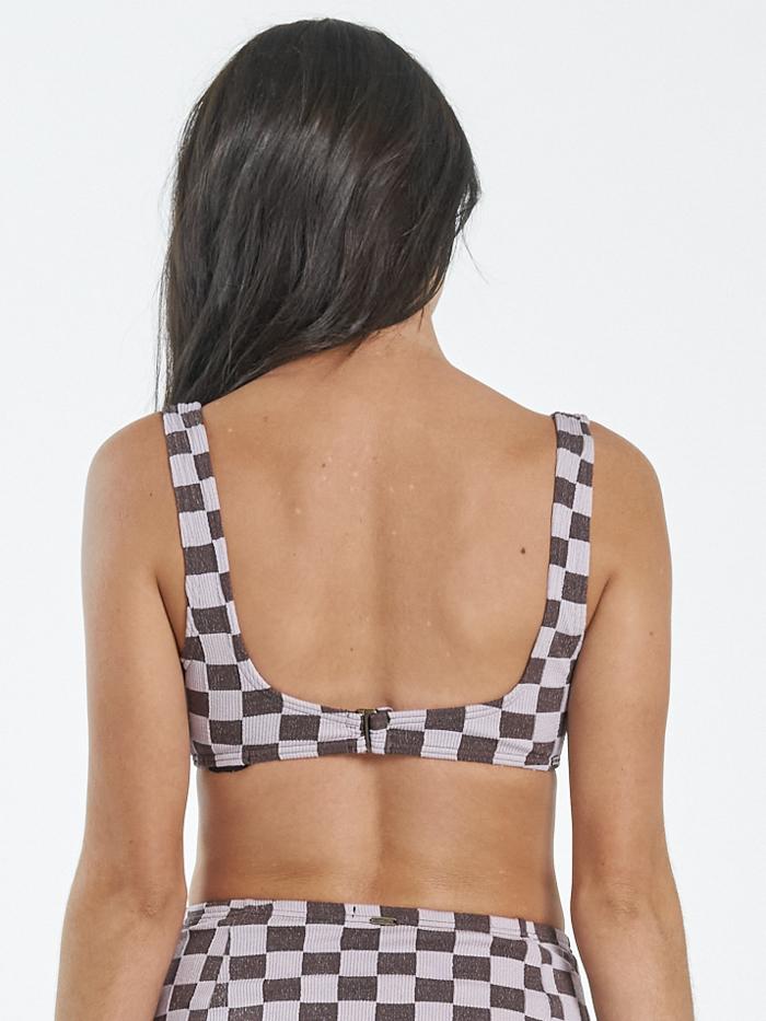 Thrills Aalto Rib Square Crop Washed Cocoa