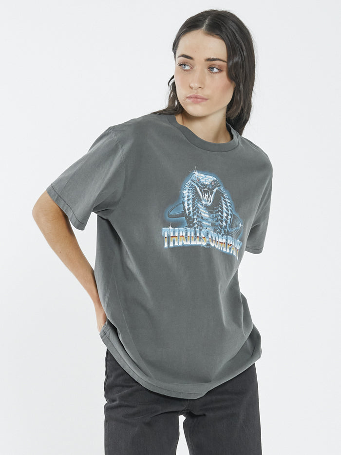 Thrills Chrome Cobra Merch Fit Tee Merch Black