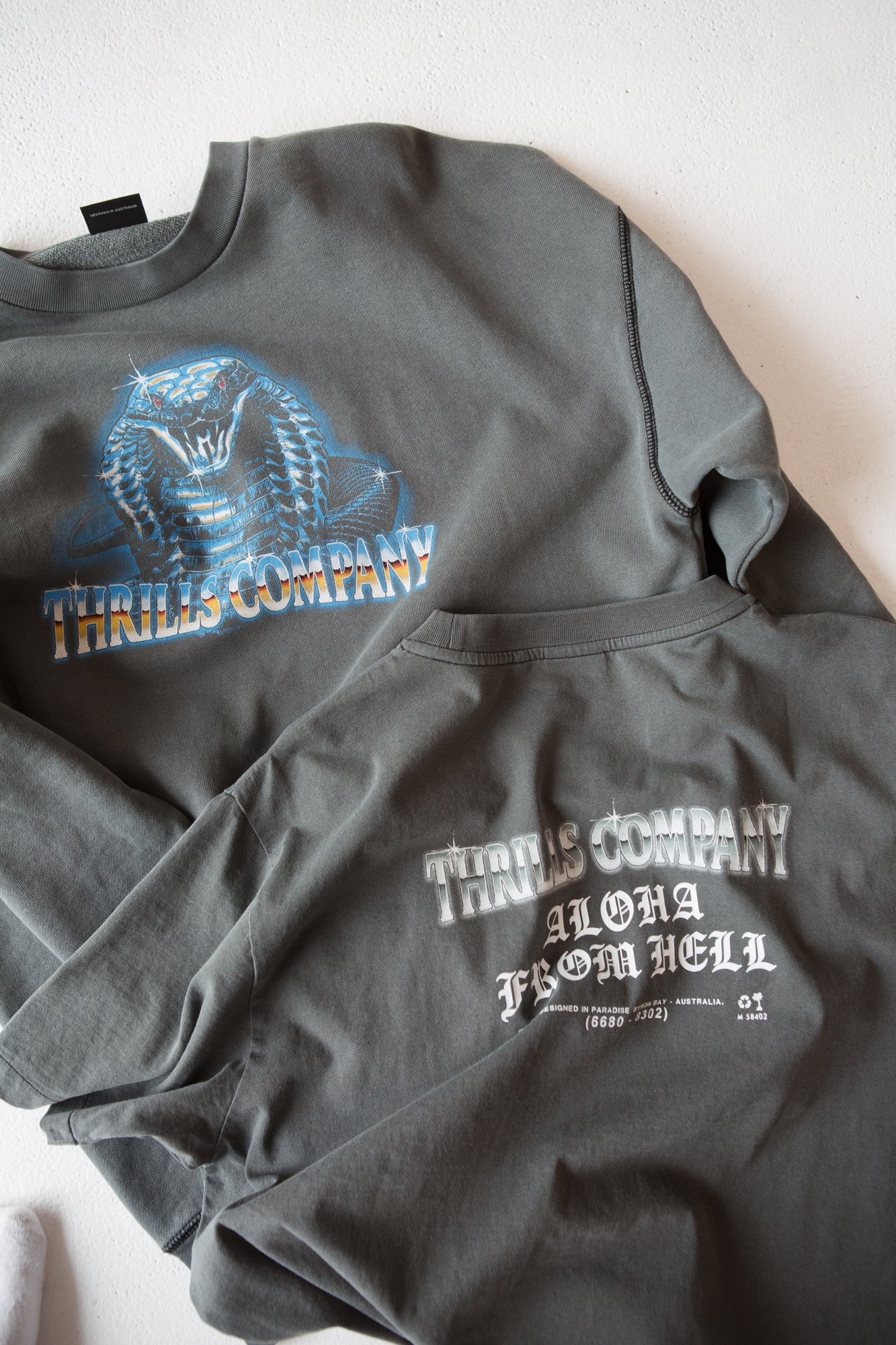 Thrills Chrome Cobra Merch Fit Tee Merch Black