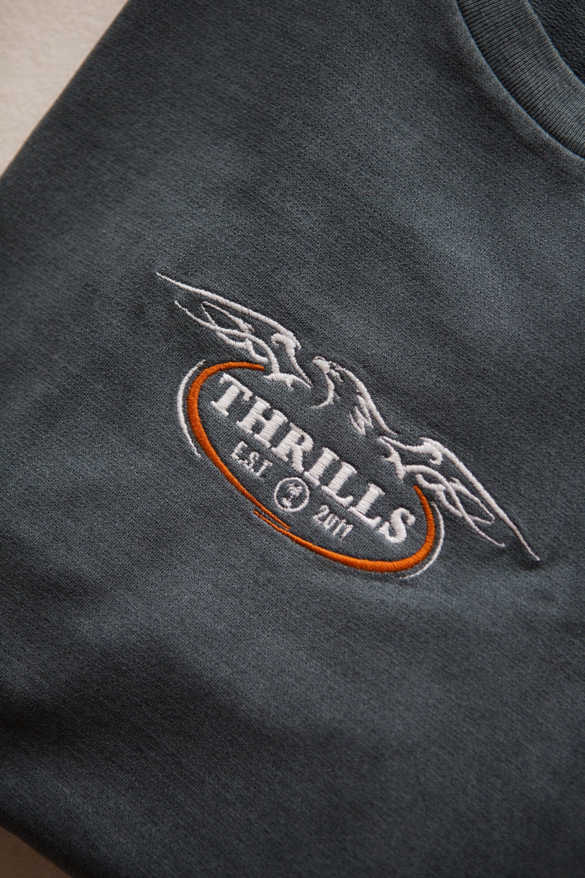 Thrills Eagle Badge Merch Fit Tee AIRFORCE BLUE