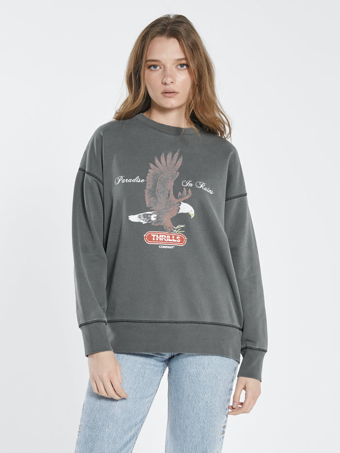 Thrills Eternal Flight Slouch Crew Merch Black