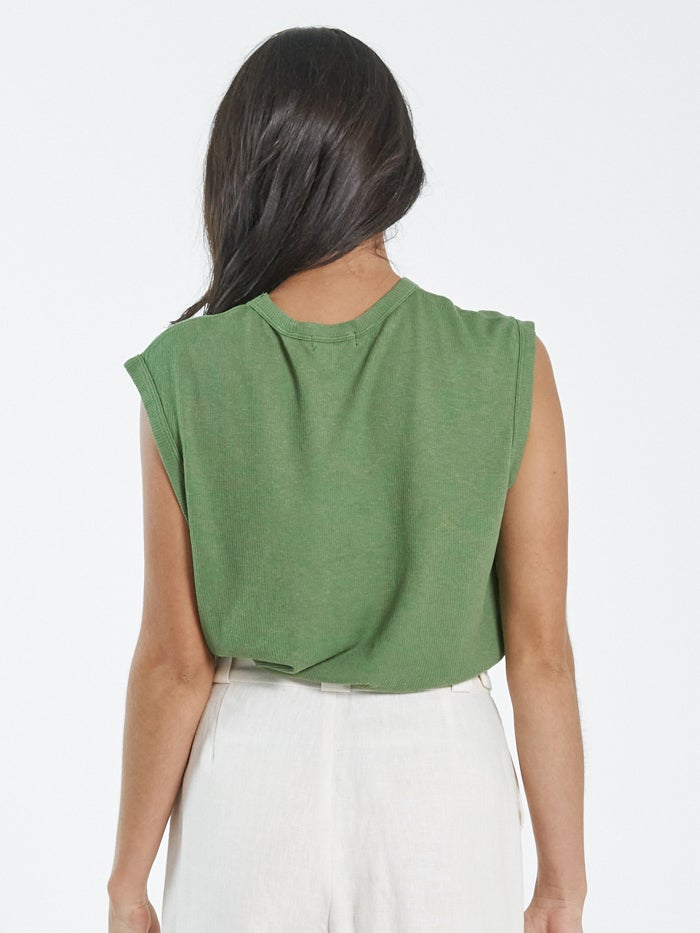 Thrills Hemp Paper Rib Tank Cactus