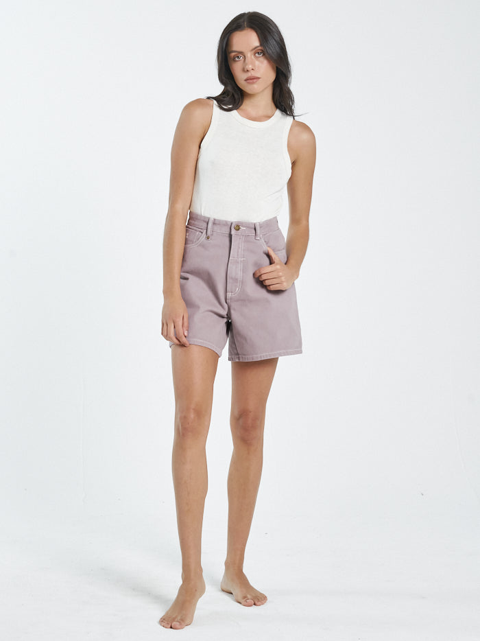 Thrills Koko Drill Short Dusty Lilac