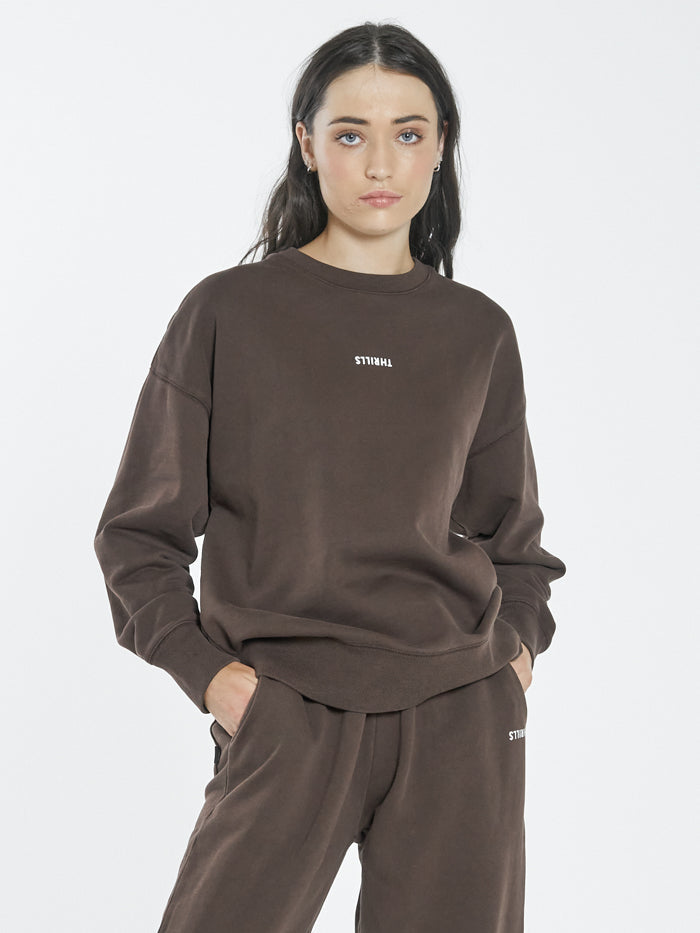 Thrills Minimal Thrills Crew Postal Brown