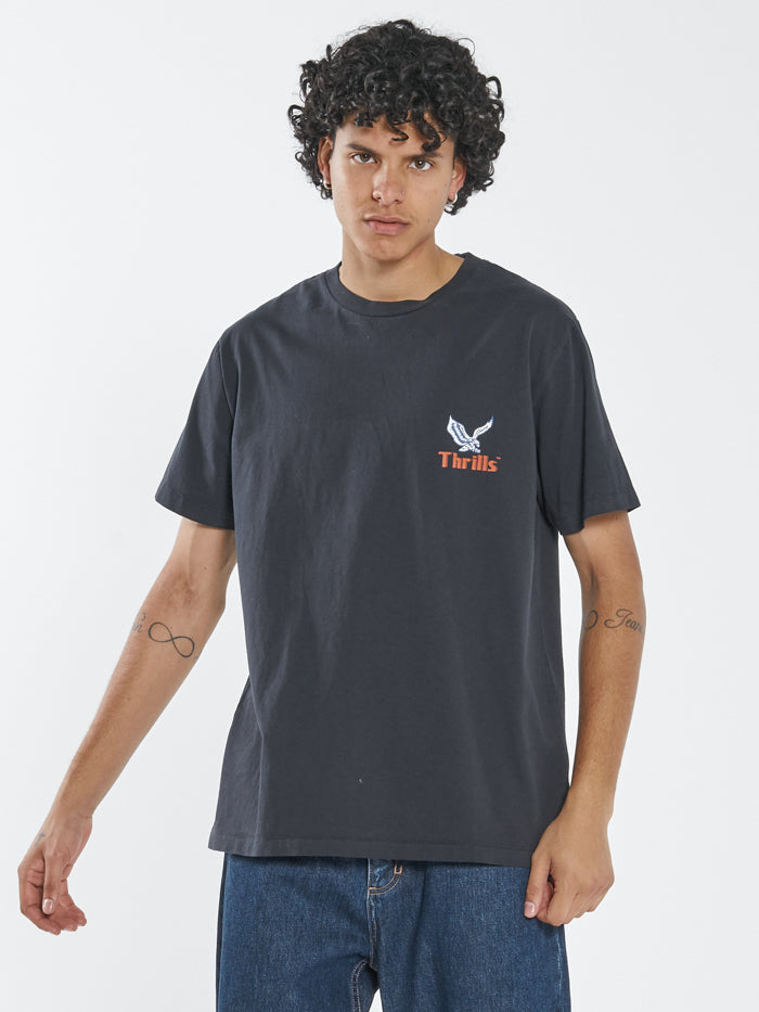 Thrills Not Forgotten Merch Fit Tee TWILIGHT BLACK