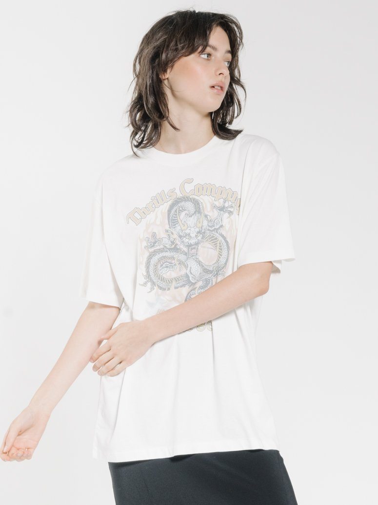 Thrills Revival Merch Fit Tee - Dirty White Dirty white