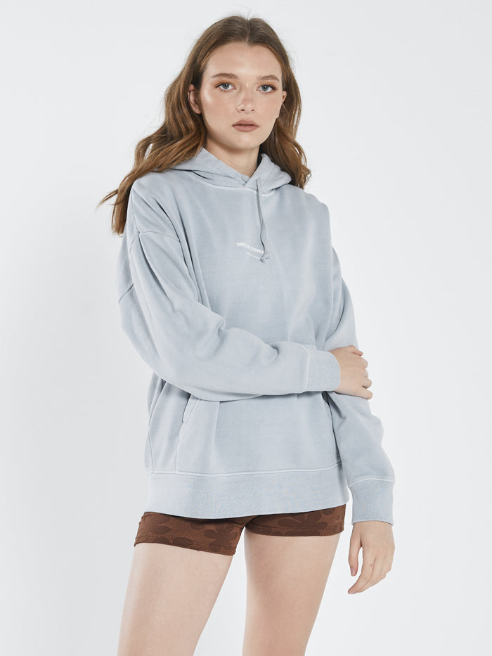 Thrills Stamp Wave Fleece Hood Smoke Blue