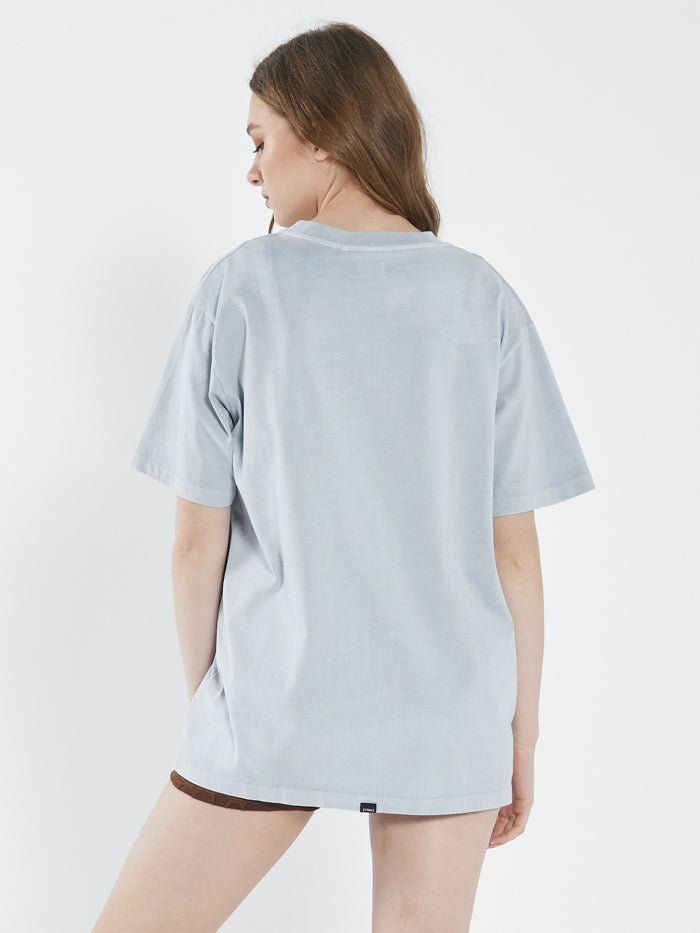 Thrills Stamp Wave Merch Fit Tee Smoke Blue