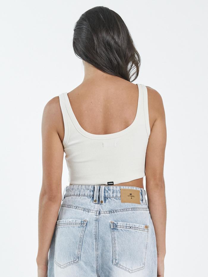 Thrills Thrills Unlimited Retro Crop Tank Heritage White