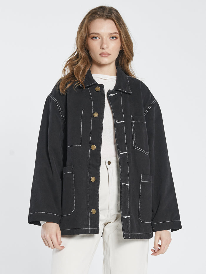Thrills Workshop Quilted Jacket Black