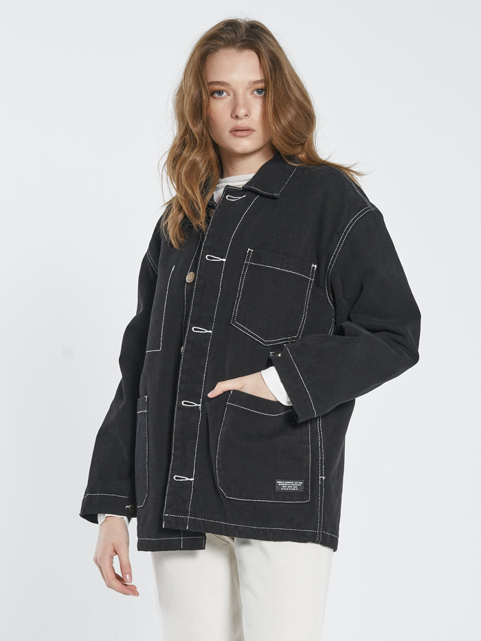 Thrills Workshop Quilted Jacket Black