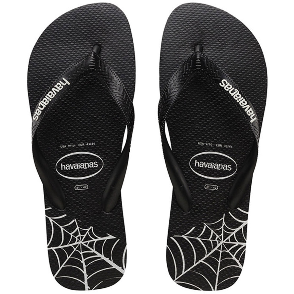 Top Print Splice Thongs Black