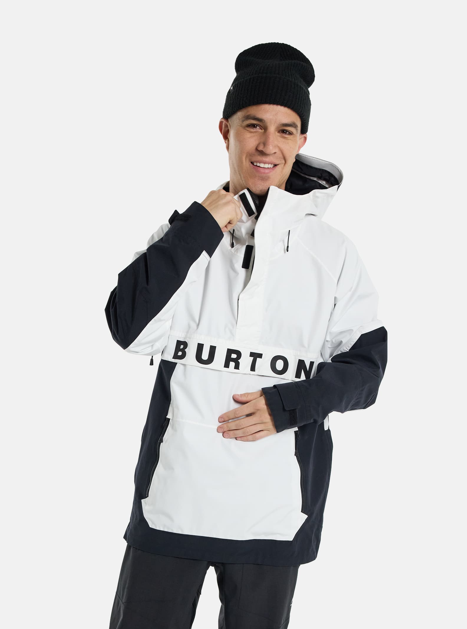 Burton Men's Burton Frostner 2L Anorak Jacket Stout White/True Black